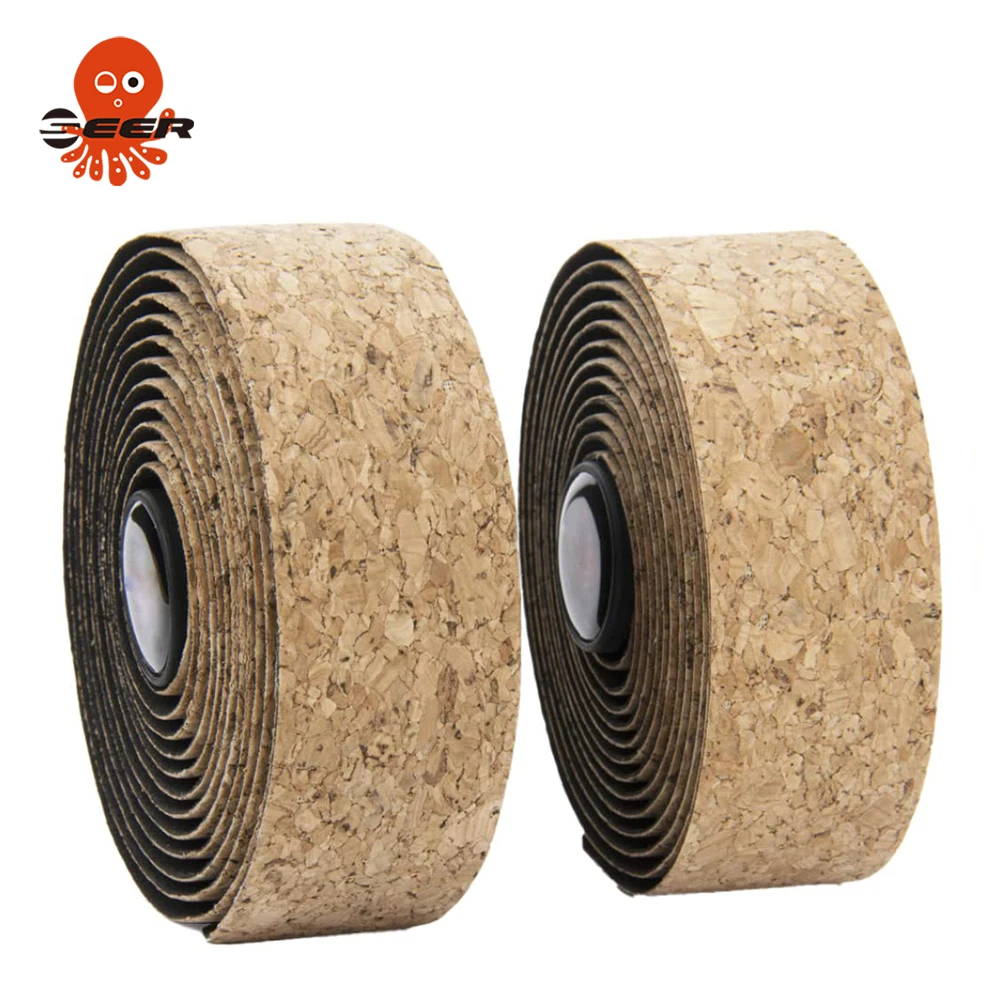 SEER Cork Bike Handlebar Tape EVA Road Bike Bar Tape Extra Thick Soft & Non-Slip Comfortable Bike Grip Tape for Handlebars