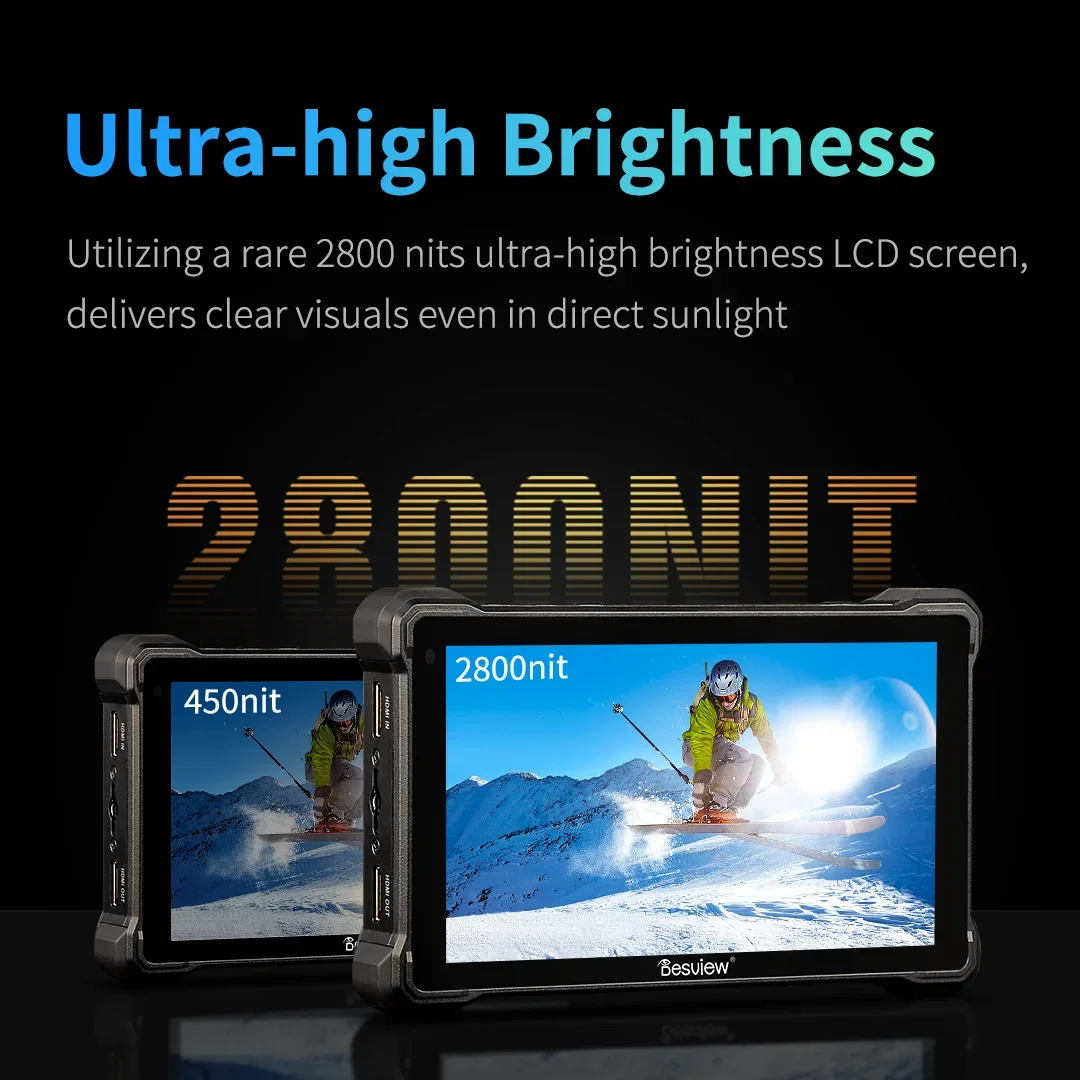 Desview R7III/R7SIII 7 inch 2800 Nits 4K 60Hz HDMI 3G-SDI With Touch screen For Camera Professional External Monitor