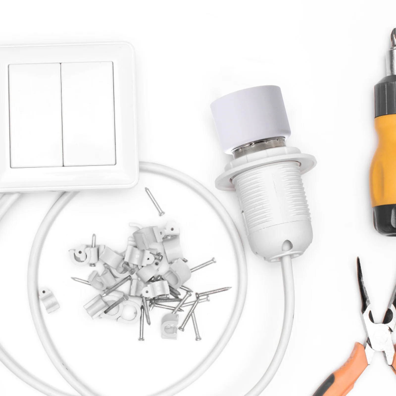 2 Pcs USB E27 Converter Bulb Light LED Bulbs Lightbulbs Abs Copper Socket Outlet Adapter led lights lamp holder lamp bulb holder socket converter lamp base lamp socket adapter led lamp base diy lighting accessories