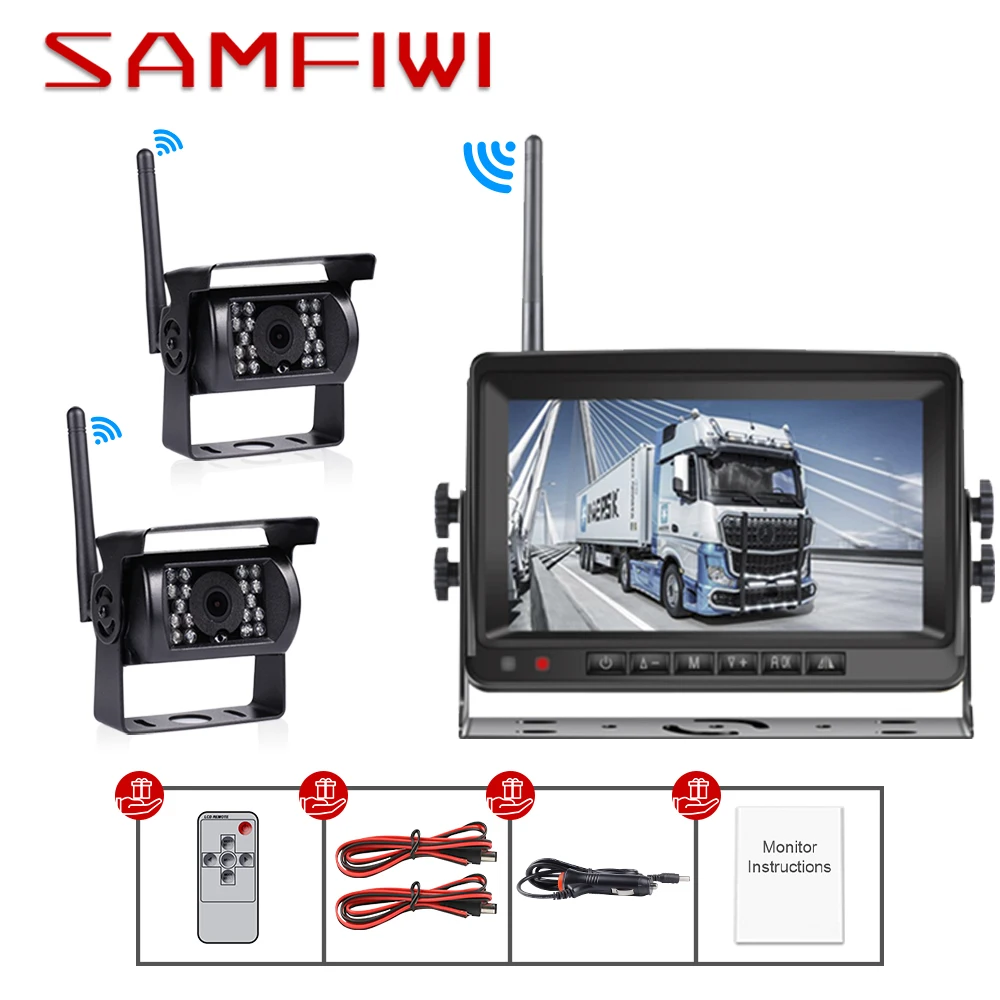 

7” wifi Truck back up camera monitor screen reverse Vehicle monitors reversing camera screen for car monitor for auto Truck RV
