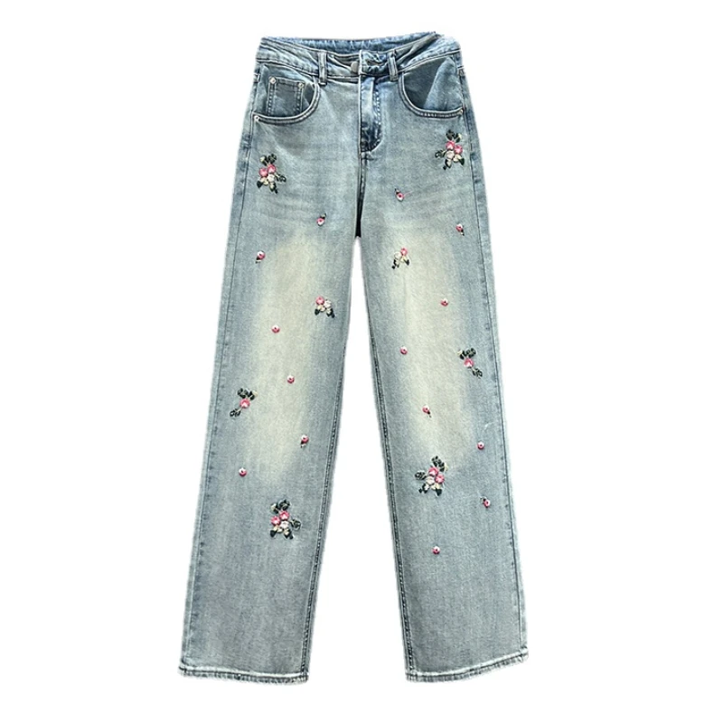 Женские-джинсы-с-цветочной-вышивкой-широкие-брюки-новинка-2024-весенние-свободные-и-стройнящие-брюки-с-высокой-талией-в-национальном-стиле