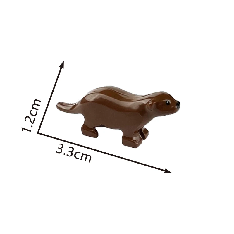 Building Block Toys Building Block Toy Building Block Kits Assemble Toys building blocks skunk mephitine otter bank beaver aquatic mammal animals MOC children Model Kids DIY 5pcs
