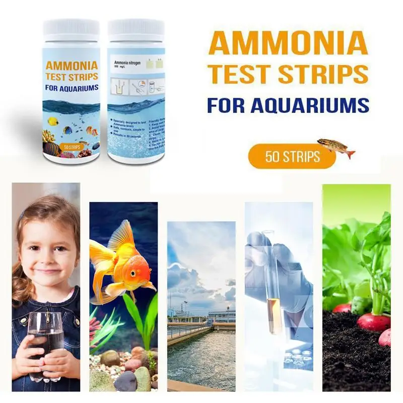 Ammonia Test Strips 50 Count Water Testing Aquarium Test Strips Ammonia Tester Safe Water Kit For Quality