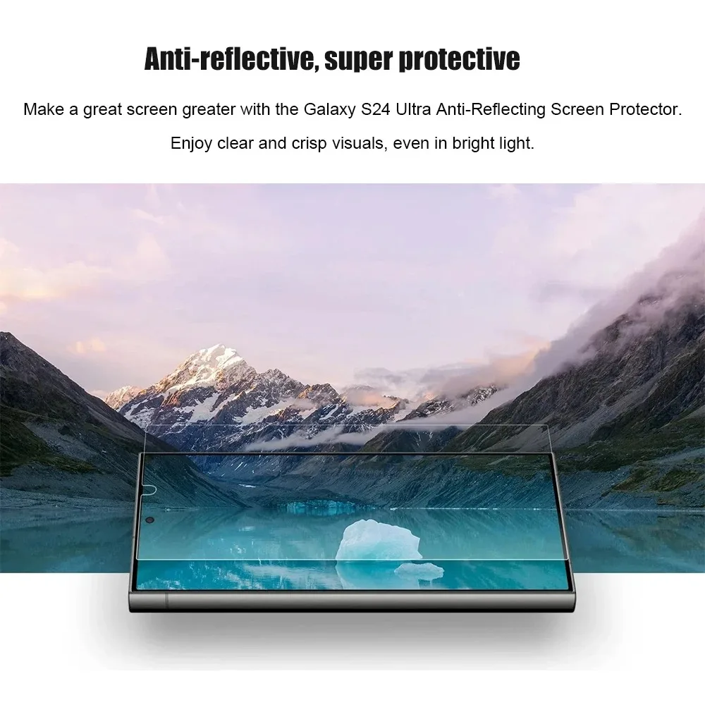 2PCS  For Samsung Galaxy S24 Ultra Anti-Reflecting Screen Protector For Galaxy S24Ultra Original EF-US928CTEGUS