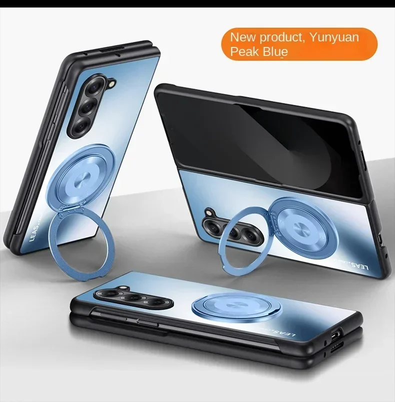 AG Frosted Matte Stand Phone Case with Shockproof Magnetic Ring Holder and Hard Bumper