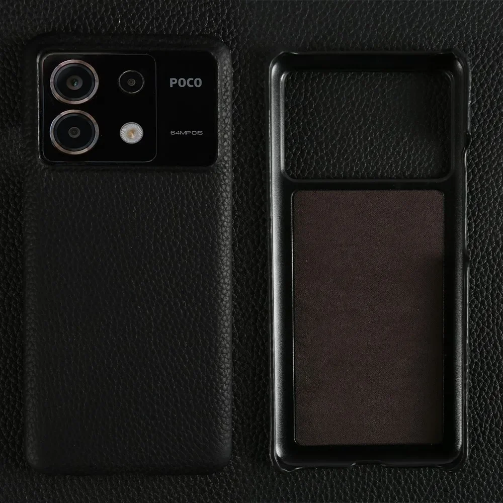 Premium Genuine Leather Business Case - Shockproof Back Cover