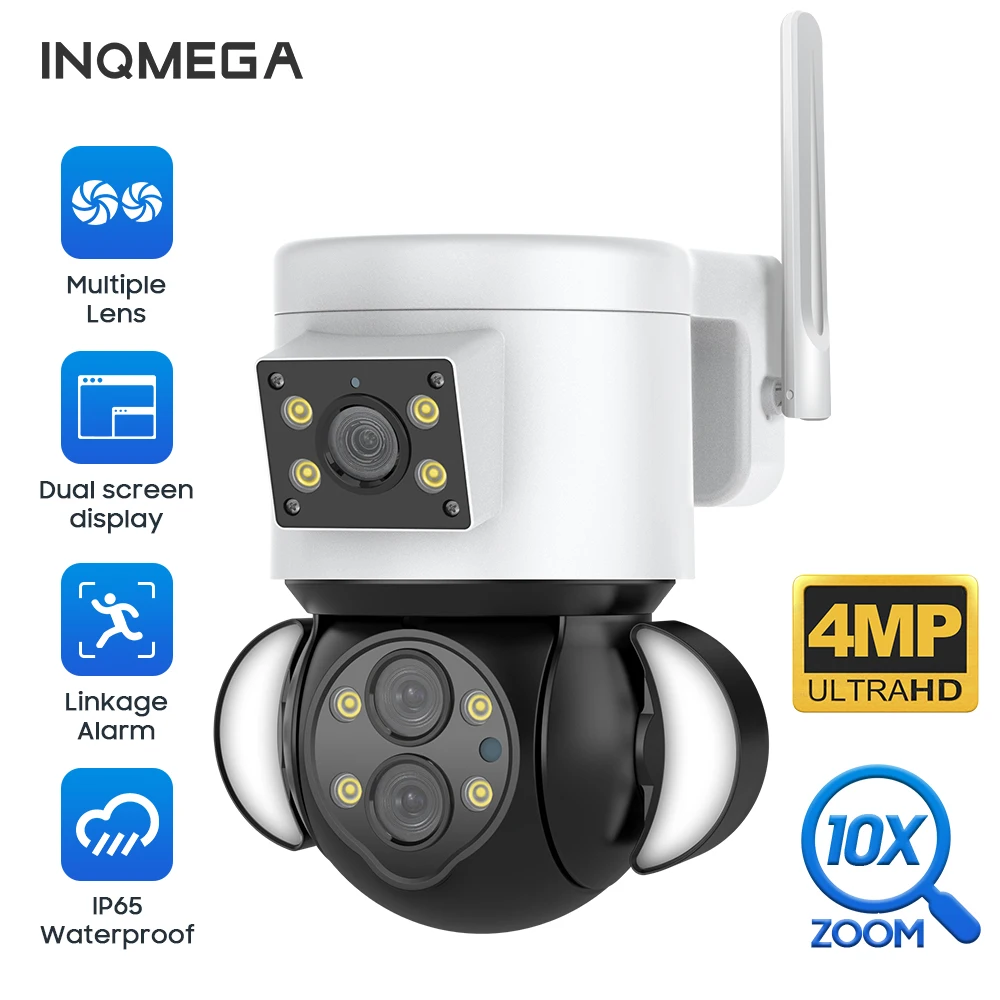 INQMEGA 4MP 10X Surveillance Camera PTZ Outdoor Security