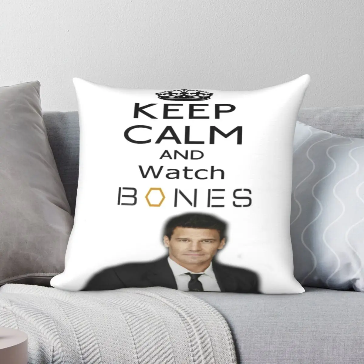 

Bones David Boreanaz Seeley Booth Pillowcase Polyester Linen Velvet Pattern Zip Decor Pillow Case Sofa Cushion Cover