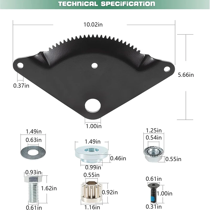 Kit de reconstruction d'engrenage de pignon de secteur de direction, remplacement pour Husqvarna, Craftsman Ayp Dixon 532194732 194732, tracteur de jardin, tondeuse à gazon