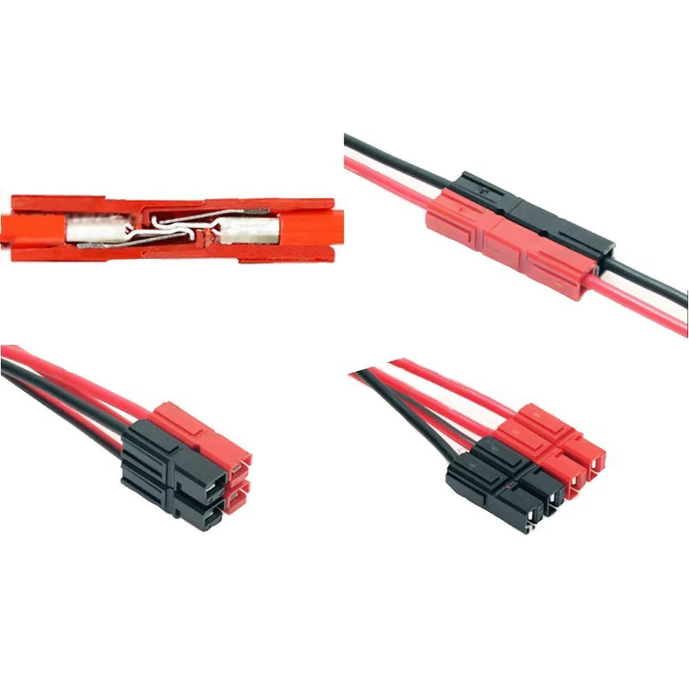 5 Pair Red And Black 30 Amp 600V For Anderson Plug Marine Power Connector For Electric Forklifts Construction Machinery