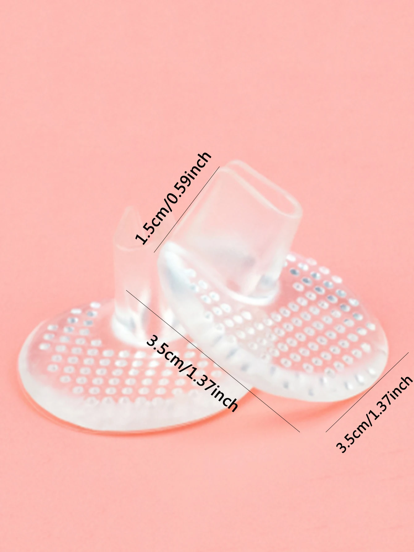 Double-transparent PU toe patch anti-wear heel patch Soft silicone herringbone clamp