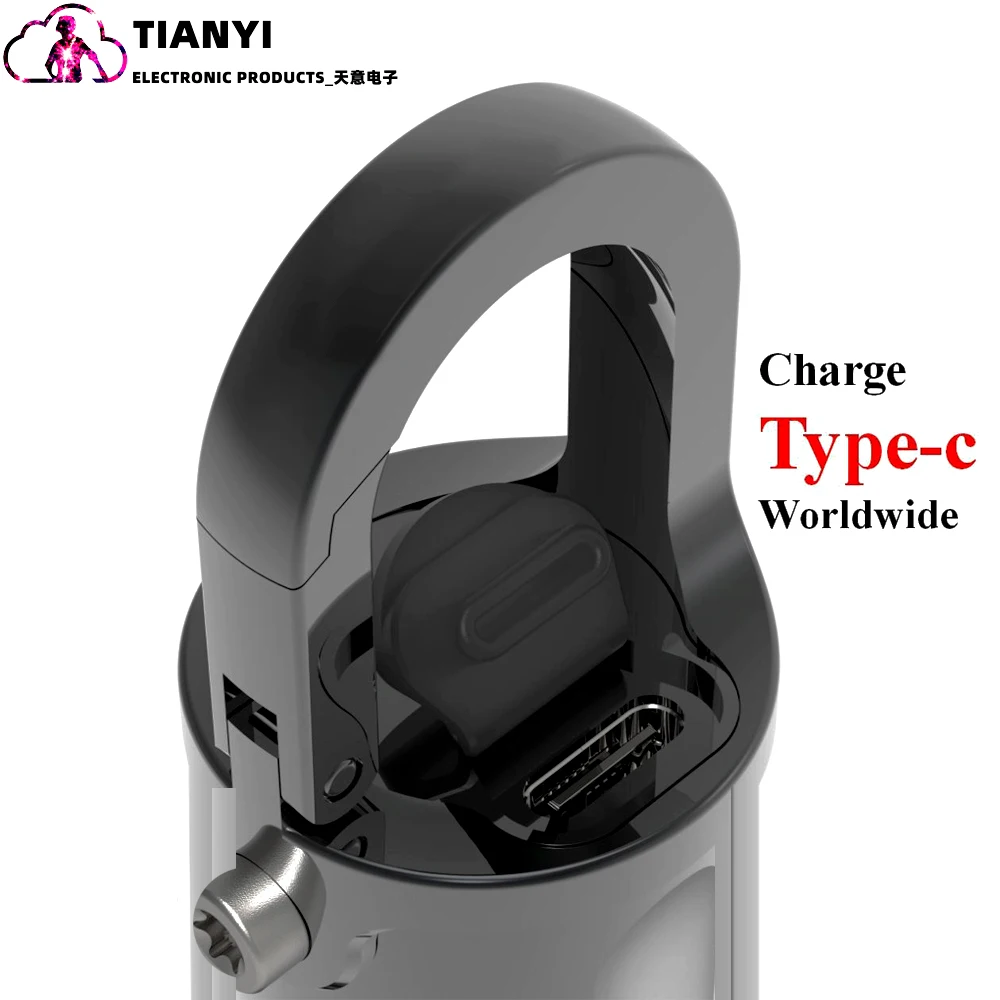 Lampe torche porte-clés led multifonction rechargeable usb-c_voghion.com