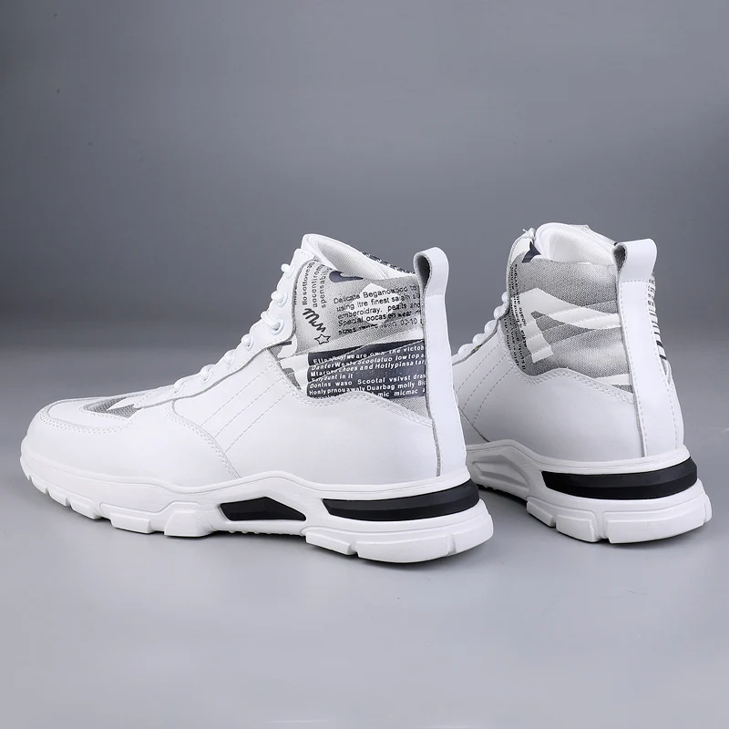 Botas de hombre, zapatos con elevador, tacones ocultos, botines de