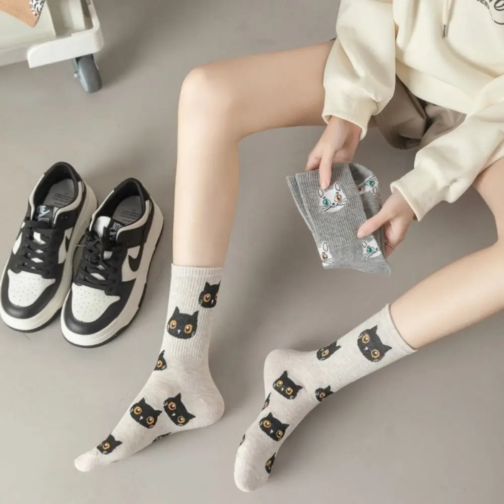 

Women Cotton Socks Fashion Cartoon Cat Animal Girls Socks