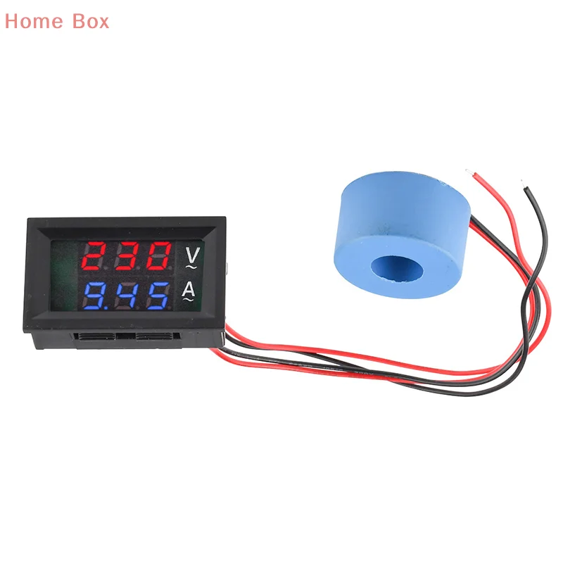 AC 50-500V 디지털 LCD 전압계 전류계 10A 50A 100A 220V 전압 전류 측정기 테스터 감지기 전류 변압기