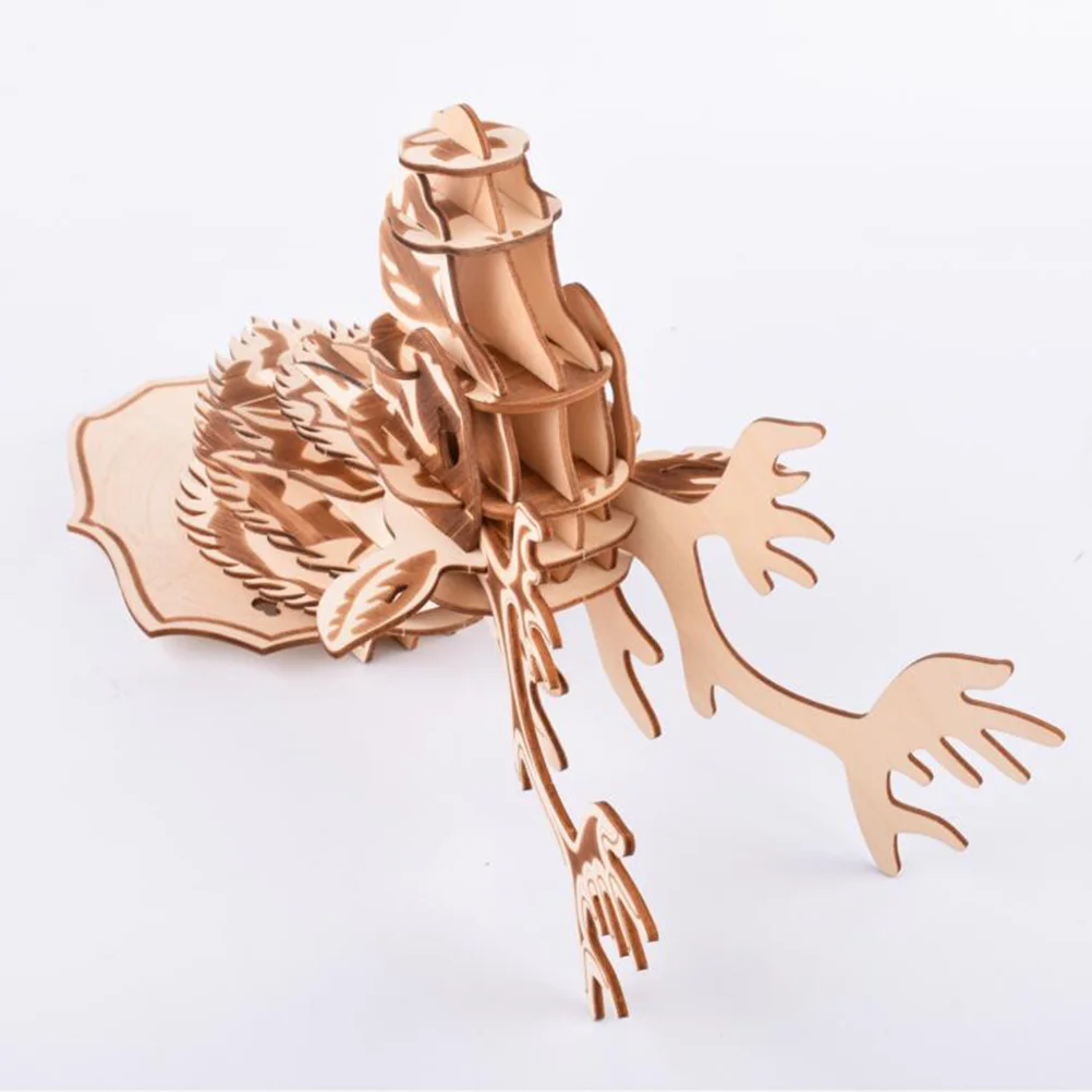 

3 D 3d Wood Puzzle Crafts for Adults Wooden Models to Build Playset Toy Assembled