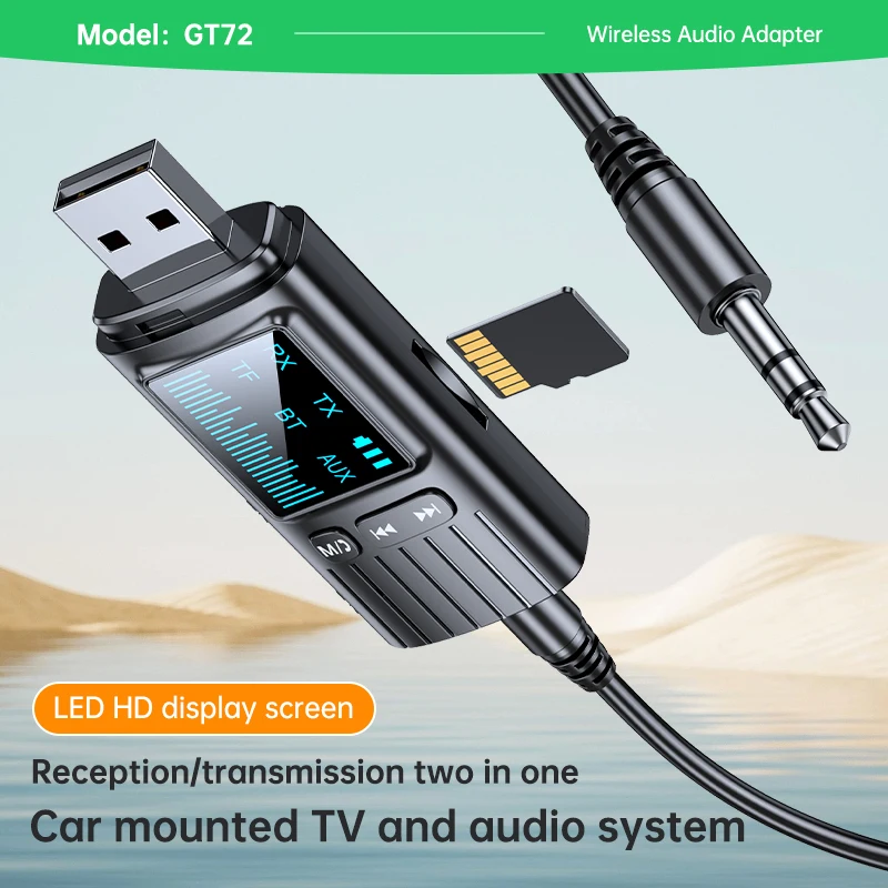 Bluetooth audio receiver transmitter for car TV speakers PC