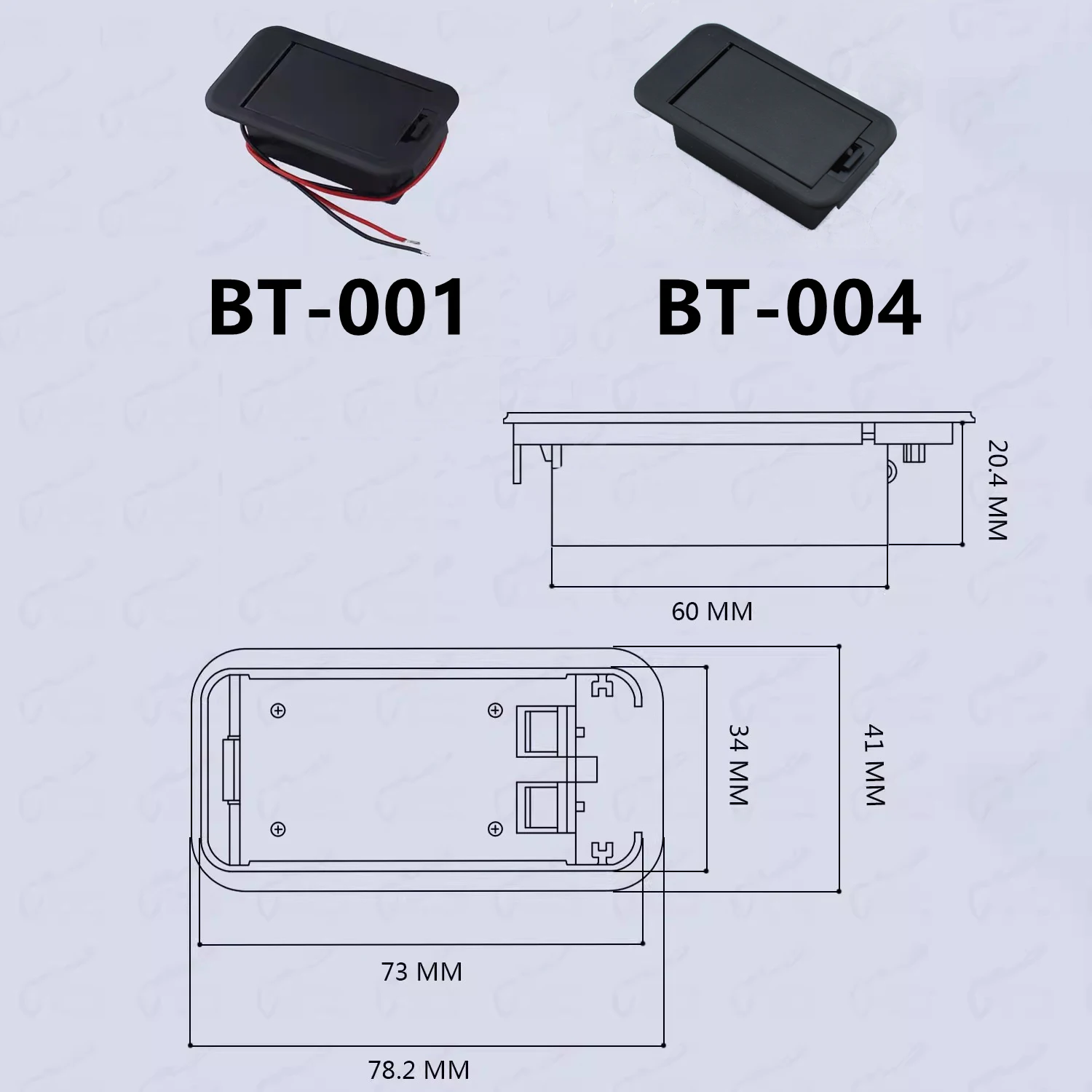9V Battery Box / Battery Case for Electric Guitar Bass / Active Pickup