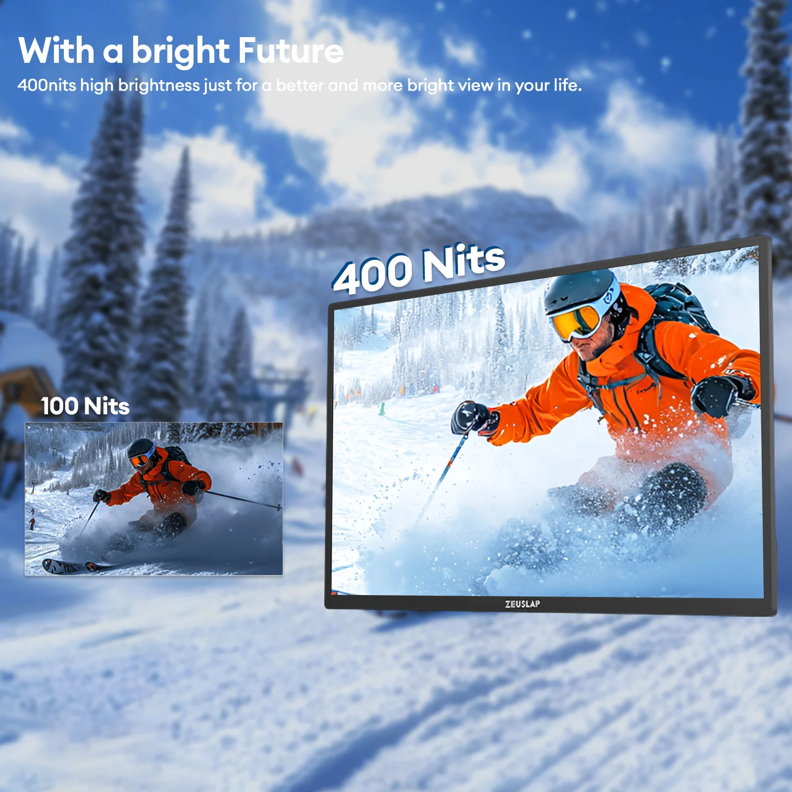 ZEUSLAP 22인치 2560*1440P 스타일러스 펜 터치 100%sRGB 썬더볼트 타입 C HDMI 출력 (휴대폰, NS, PS5, 노트북 PC 확장 모니터)