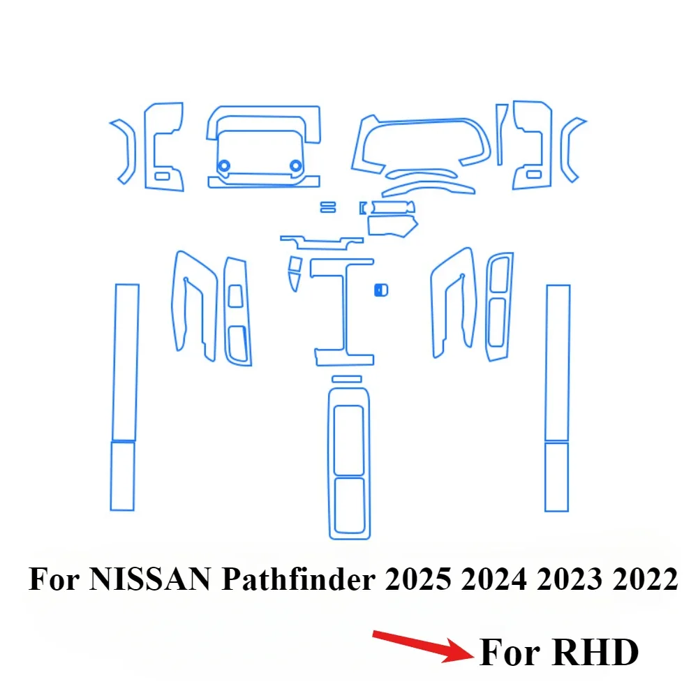 SKTU Center Console Armrest Cover For 2022-2024 Nissan Pathfinder - Soft Black Cushion Protector With Elastic Straps