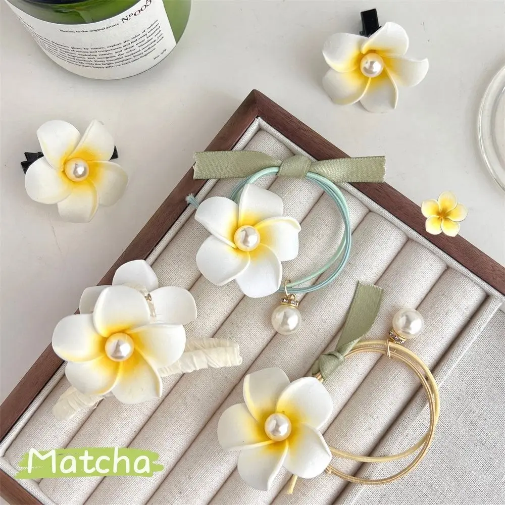 

New Seaside Vacation Style Flower Hair Clip Hairpin Female Elegant and Casual Summer Beach Hair Claw Hair Rope Hair Accessories