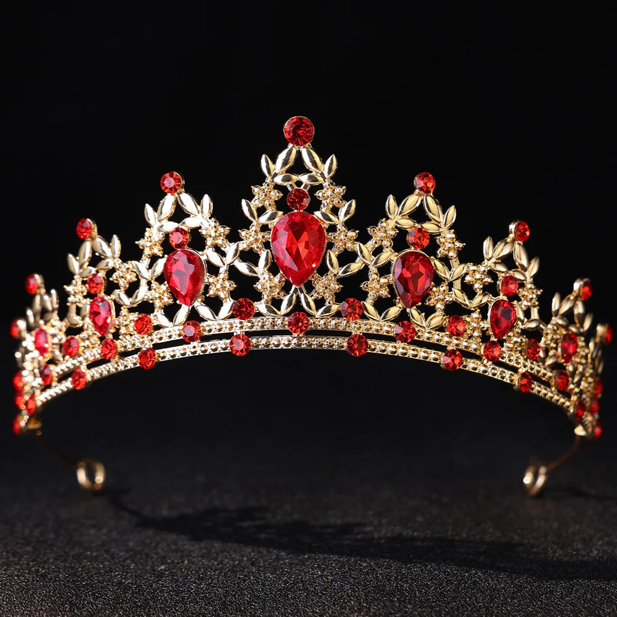 Vintage Luxus Kristall Krone Braut Hochzeit Haarschmuck Palast Stil Urlaub Stirnbänder für Weihnachten Neujahr Bankett Partys – Detail 2