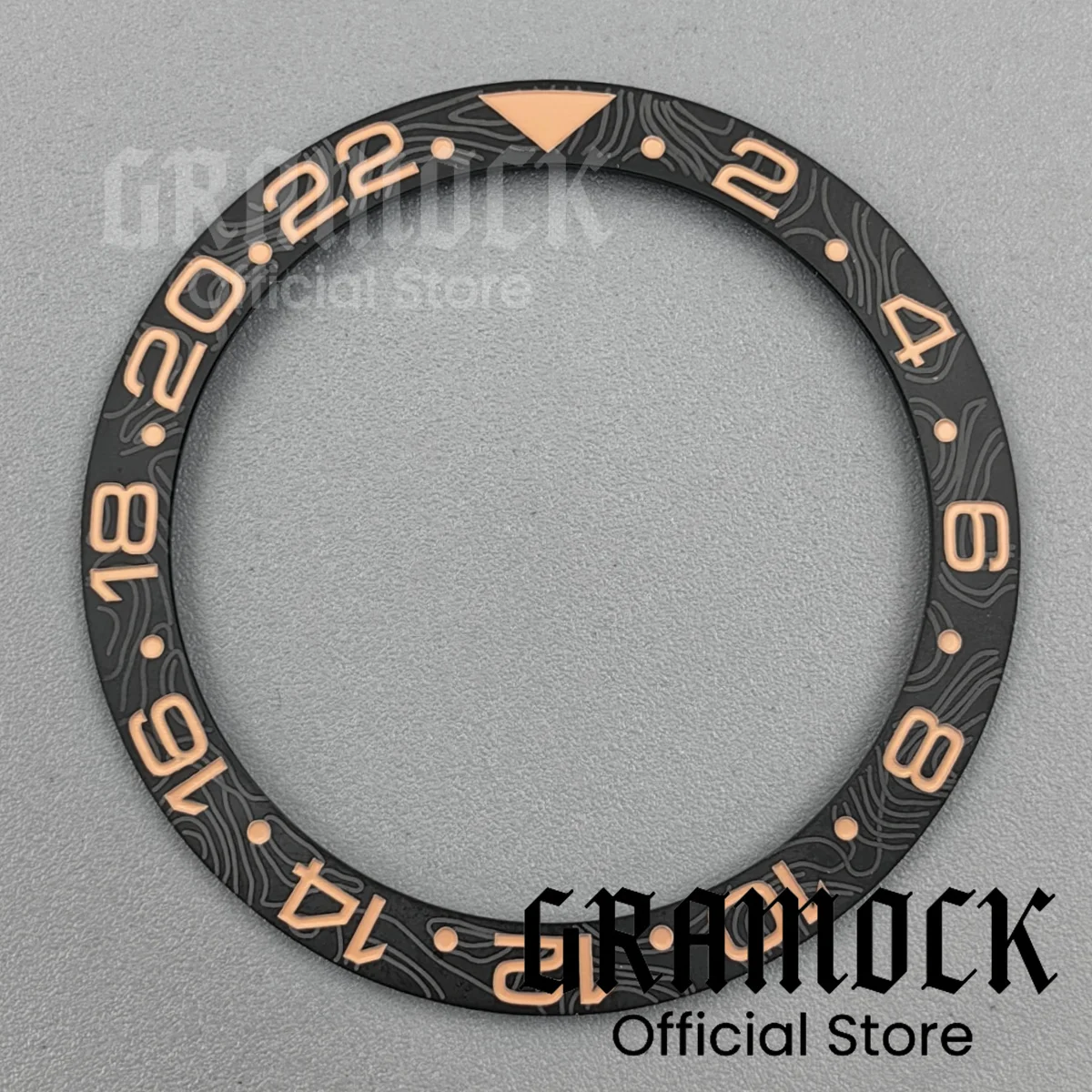 Carbon Fibre Tilted Ceramic Bezel with Blue Luminous Accents