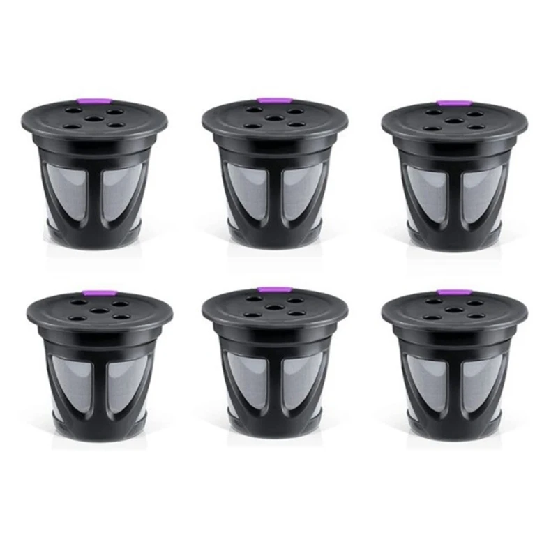 

6 PCS Reusable K Cup Refillable K Cups Coffee Filters Compatible With For Single Serve Coffee Maker