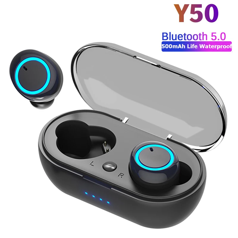 

new Y50 TWS wireless headphones sport earphone 5.0 bluetooth Gaming Headset Microphone Phone Wireless Earbuds PK i7 Y30 E6 E7 A6