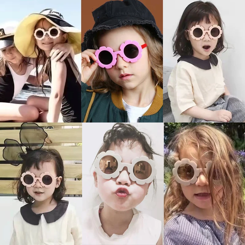 Summer Girl Boys Cute Animal Cartoon Flower Wings Outdoor Sunglasses Children Lovely Vintage Sunglasses Protection Classic Kids