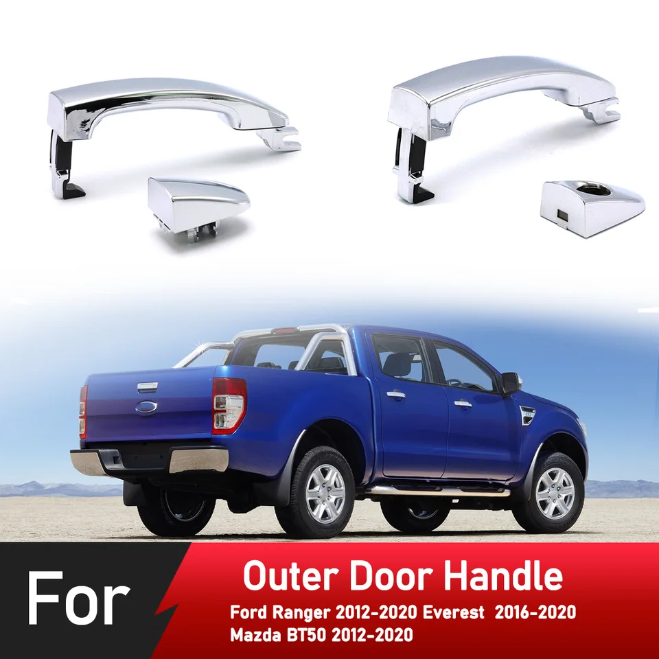 Accessoire Ford Ranger T6 Poignée Porte Intérieure Ford Ranger T6 - Compatible Everest Mazda BT-50 2012-2021 Garniture Poignée Voiture