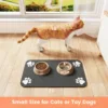 Pet Feeding Mat-Absorbent Pet Placemat Rubber Backing Quick Dry Water Mat for Dog Cat for Food and Water Bowl with Waterproof 6