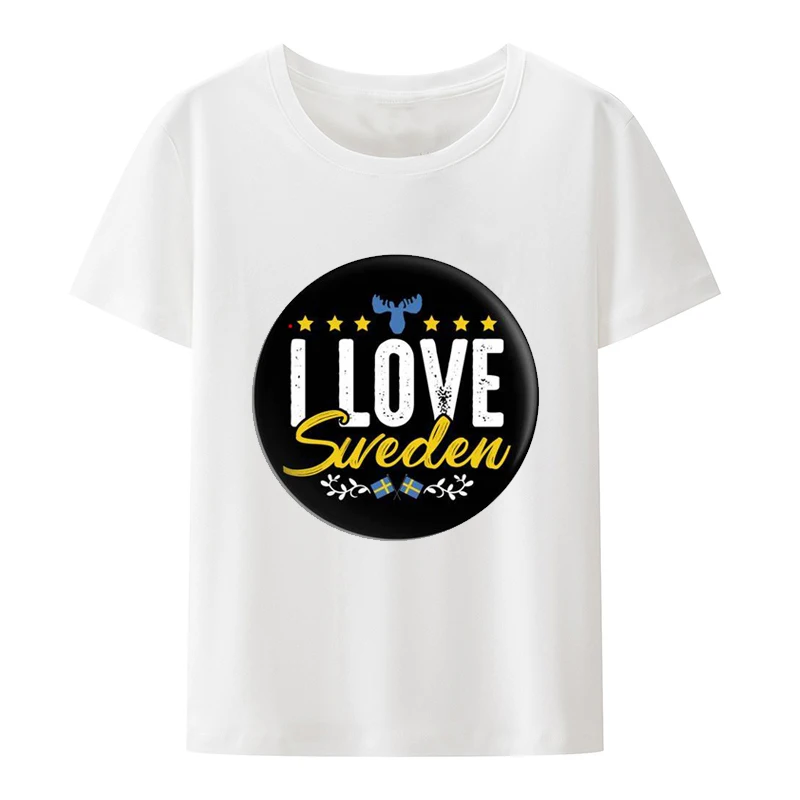 

I Love Swedish Girls T Shirt Men Women Summer Casual T-shirt Streetwear Harajuku streetwear Harajuku