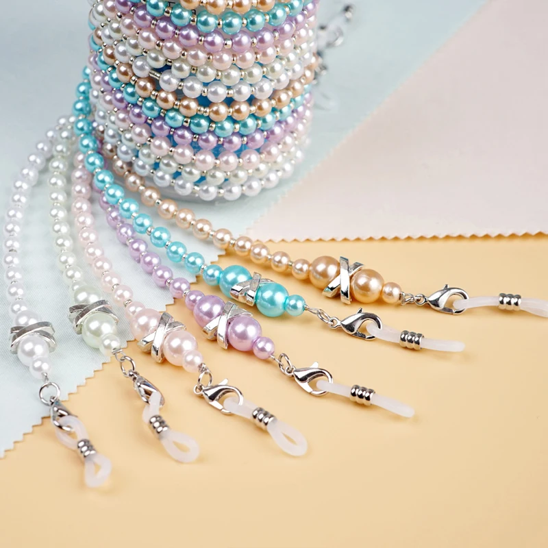 LERTREEUK Brillenkette Mit Bunten Perlen - Sonnenbrille Lanyard Für Frauen