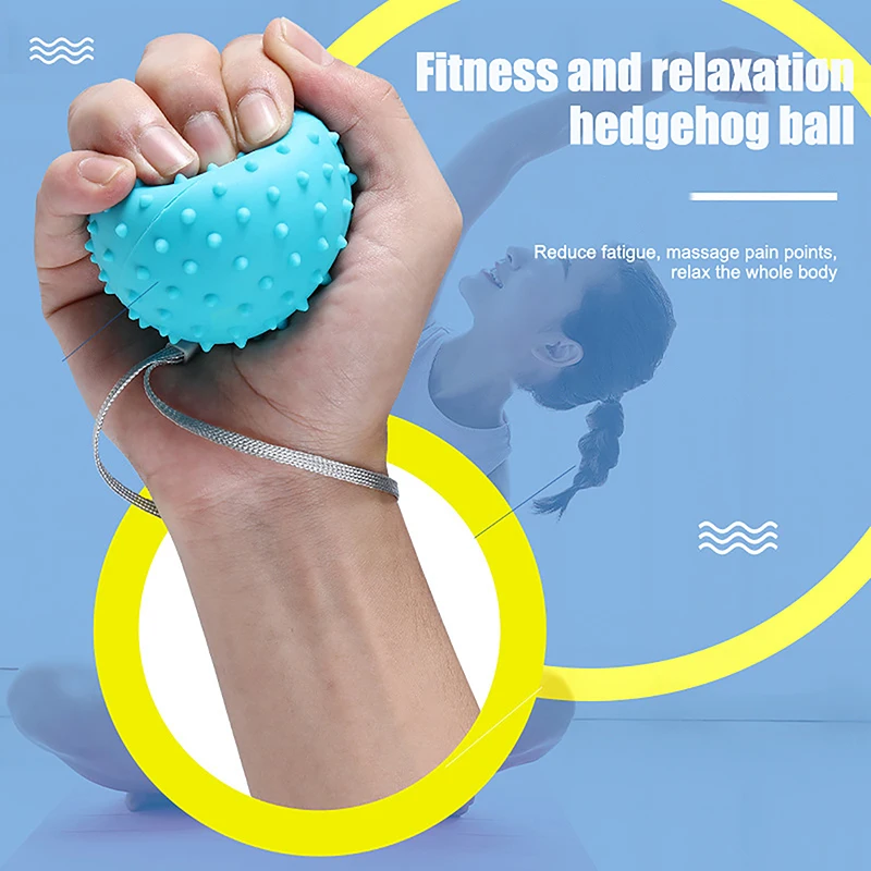 Silicone Round Grip Ball Hand Muscle Relaxation Rehabilitation Training Ball Silicone Grip Device Massage