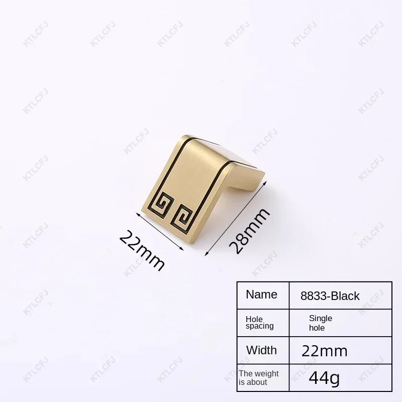 Chinese Style Cabinet Door Handle Brass Single Hole Drawer Wardrobe Door Handle Pure Copper Antique Cabinet Door Handle