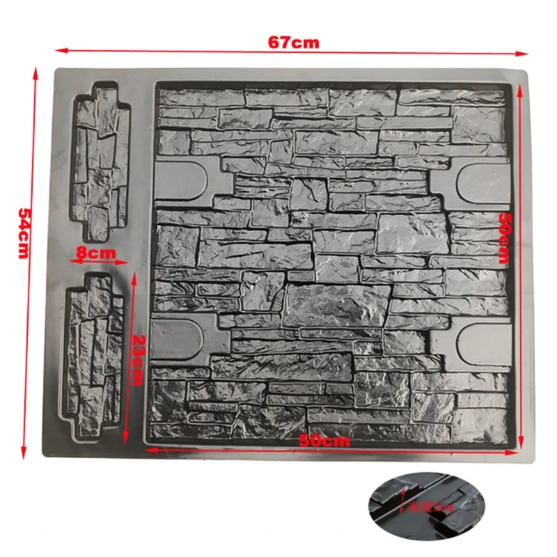 Wall Mold Form Stepping Stone Mold DIY Recyclable Wear Resistant Individuality