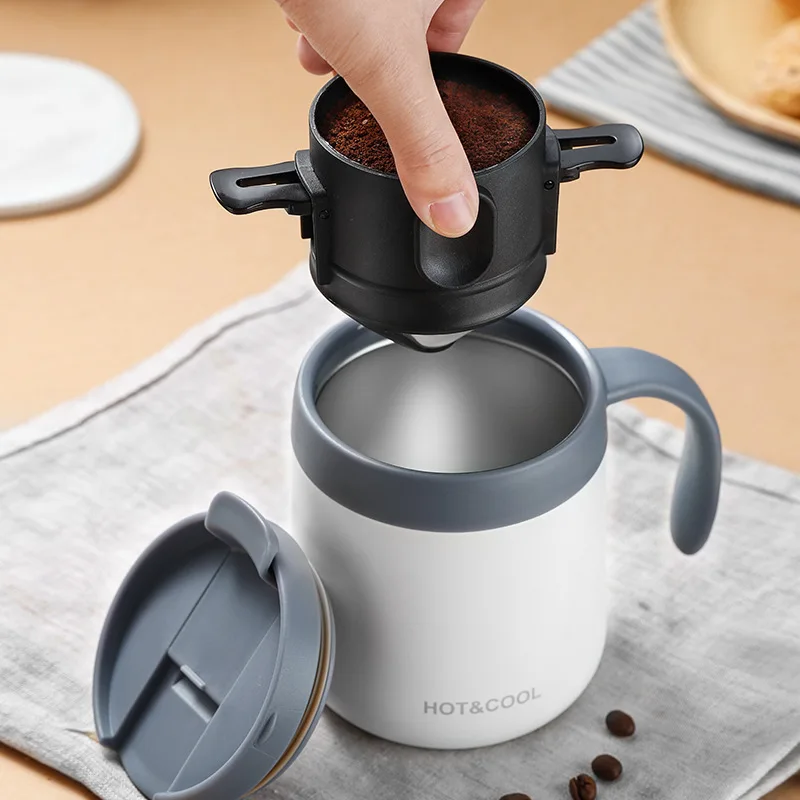 Coffee Filter Portable Stainless Steel Coffee Tea Funnel Reusable Tea Infuser Coffee Dripper Drip For Home Office Outdoor Travel