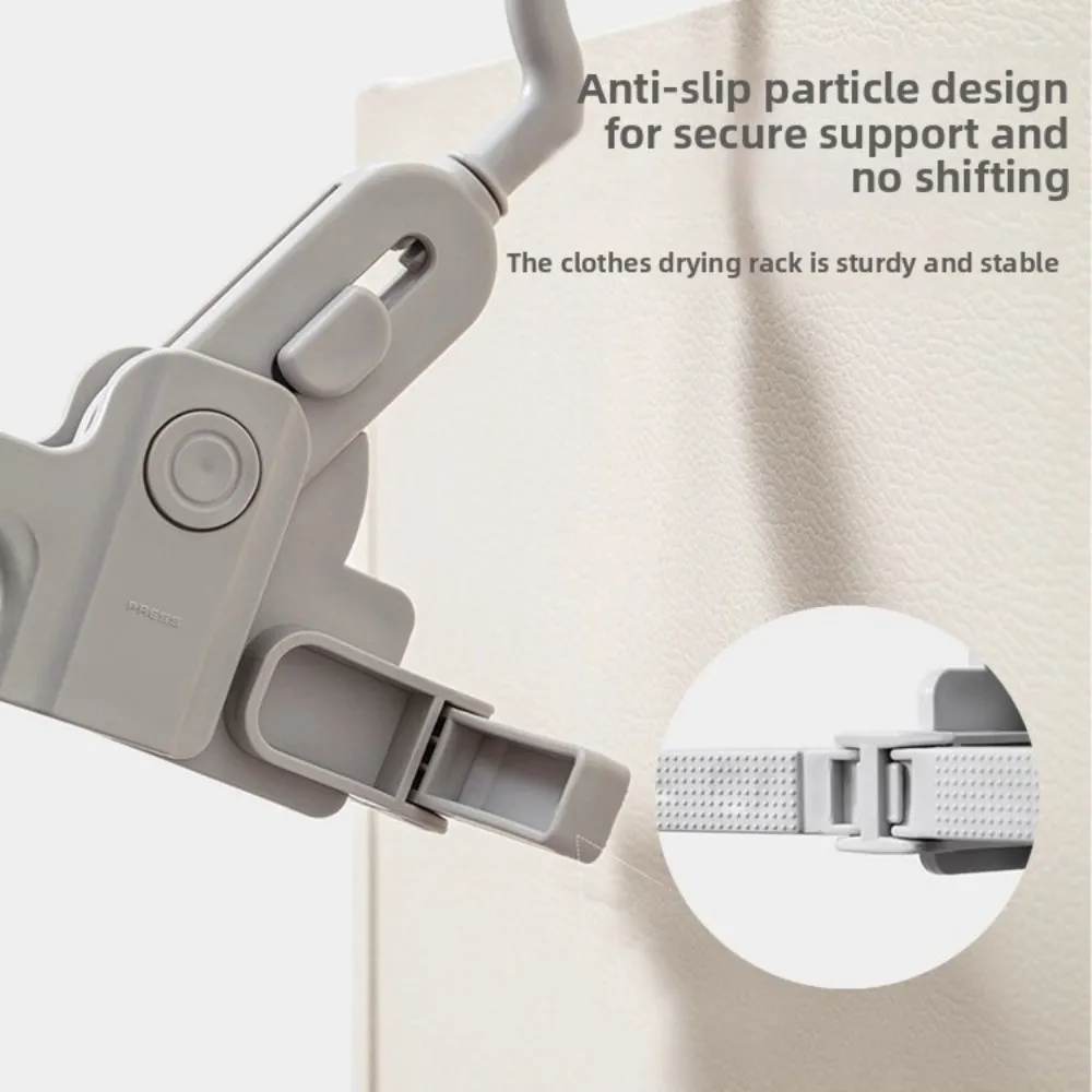 6 Hole Clothes Hanger Foldable Space Saving Clothing Organizer Plastic Lightweight Jacket Drying Rack for Outdoor Travel