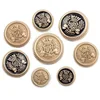 10PCS Of Retro British Style Uniform Metal Wheat Crown Button Gold Silver Academy School Uniform Button 4