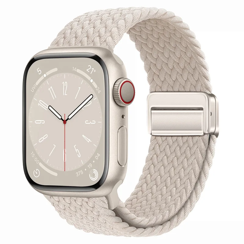 Nylon Braided Loop Strap with Magnetic Buckle - Adjustable Wristband