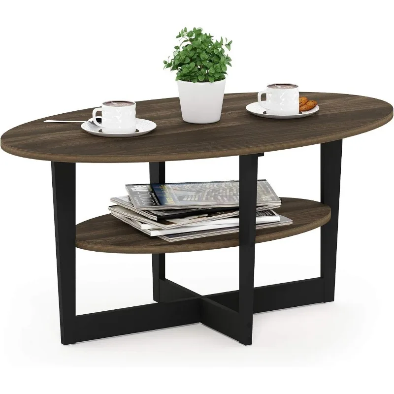 Coffee Table, 1-Pack, Columbia Walnut/Black 5