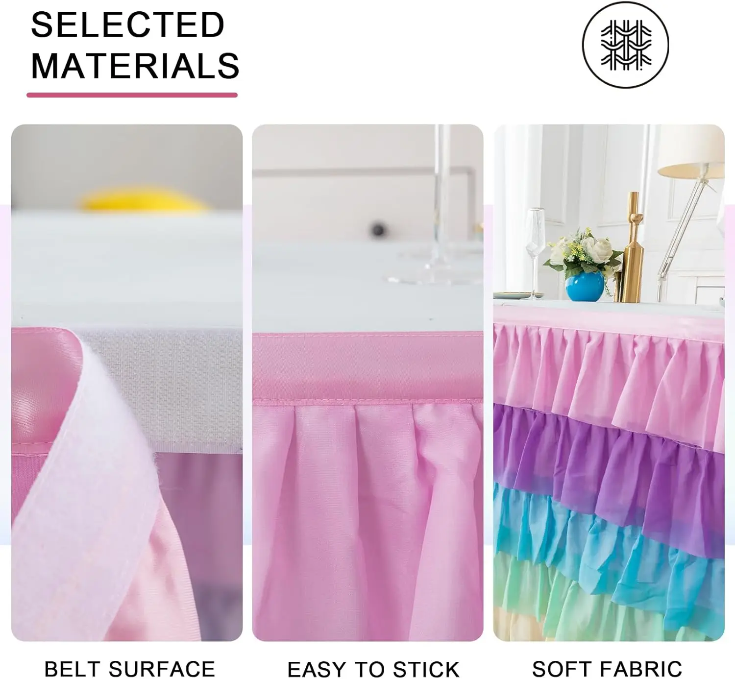 Tulle Table Skirt Tutu Ruffled Chiffon Tablecloth For Wedding Baby Shower Girls Birthday Party and Cake Dessert Table Decoration