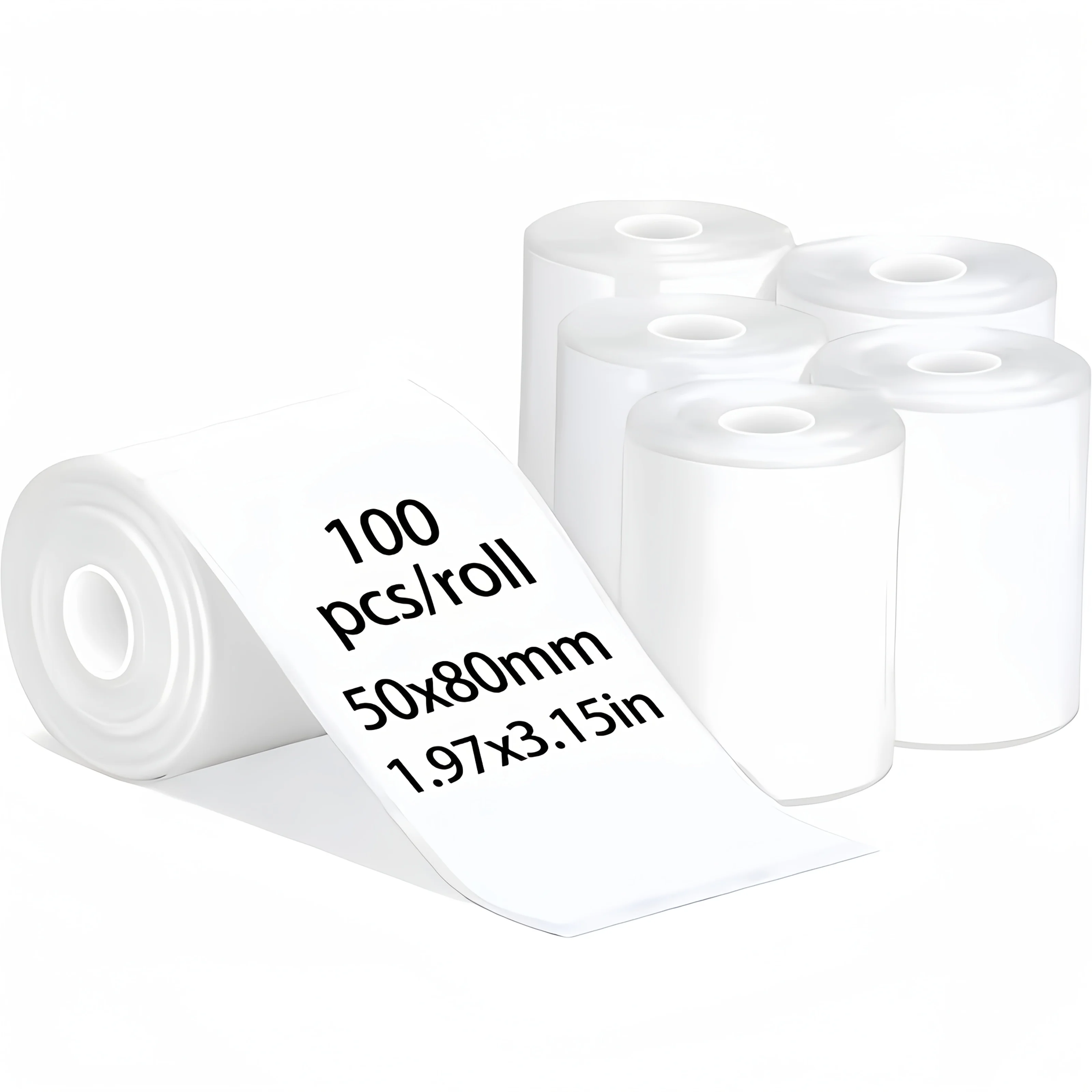 6롤 M110 라벨 용지 50x80mm (1.97x3.16인치) - 100개/롤, SK58/P50..