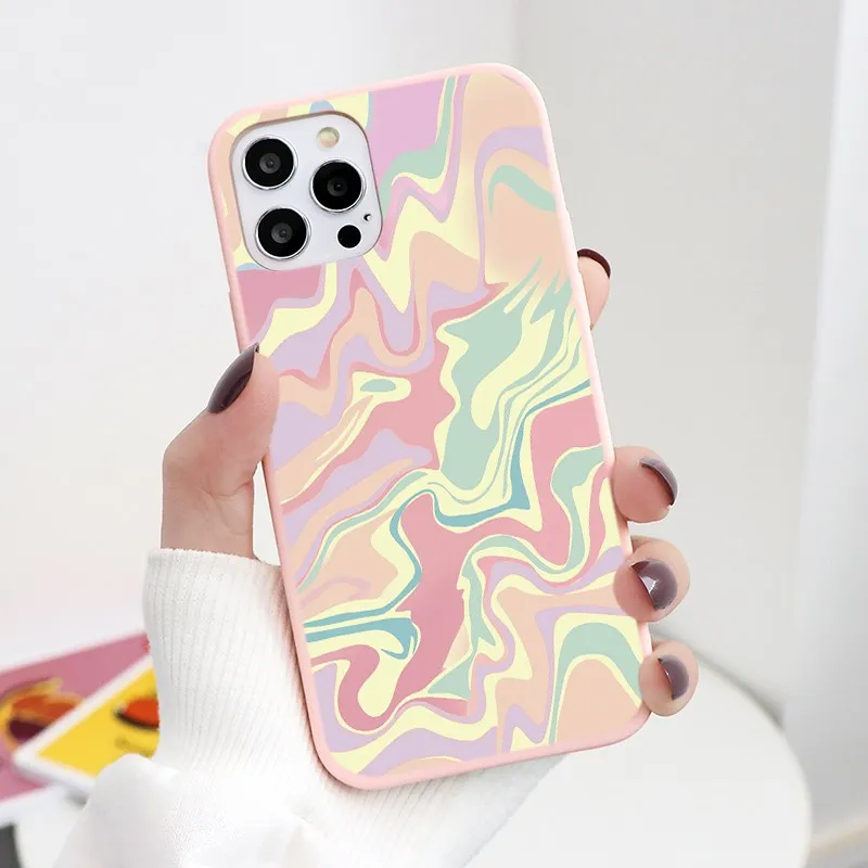 apple iphone 13 pro max case Art Abstract Geometry INS Styles Phone Cases For iPhone 8 7 11 12 13 Pro X XR XS Max Mini SE 2020 5 5S 6 6S Plus Silicone Bumper best iphone 13 pro max case