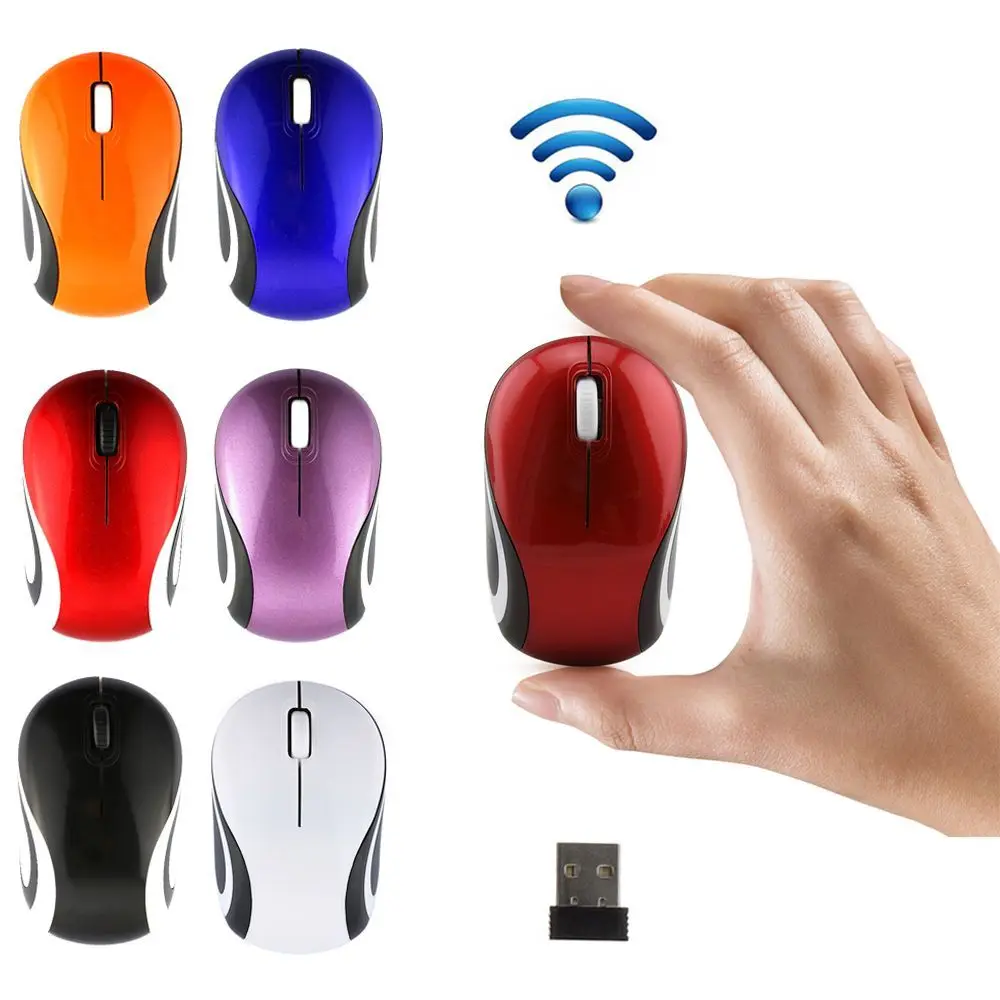 Compact Wireless USB Mouse - Portable Optical Device for Gaming and Everyday Use