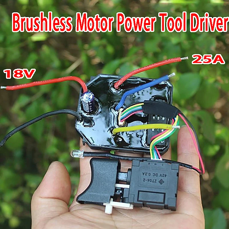 18V 25A Brushless Electric Wrench Motherboard Accessories Motor Switch Drive Board Controlle Tool