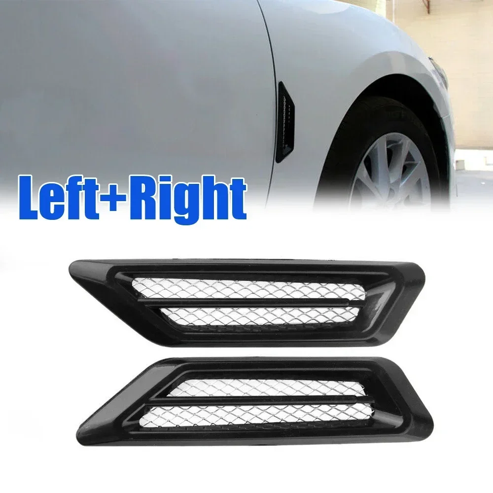 

2Pcs 172x44mm Black Car SUV Air Flow Fender Sides Mesh Vent Stickers Decal Decor Automotive External Universal Accessories