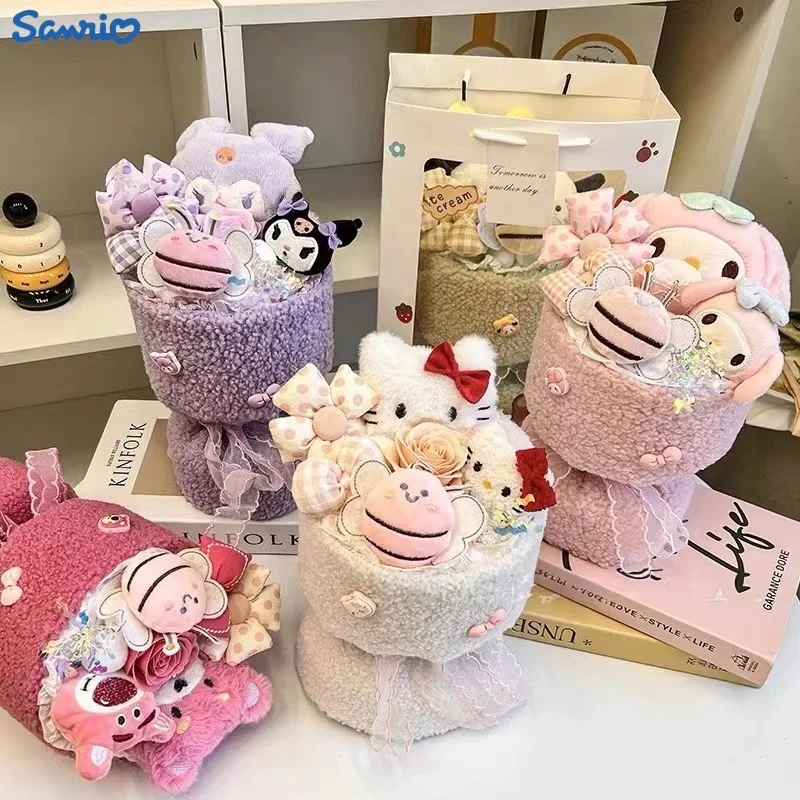 

Готовый подарок на день рождения для подруги Sanrio Kuromi, букет на День святого Валентина, креативная кавайная игрушка, праздничный подарок