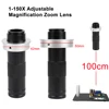 Adjustable Magnification 130X 150X 180X 42/50mm Microscope Lens Zoom C Mount Lens For HDMI VGA USB Digital Microscope Camera 4